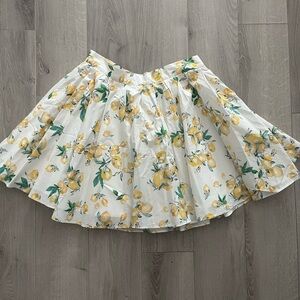 HM cotton lemon print skirt